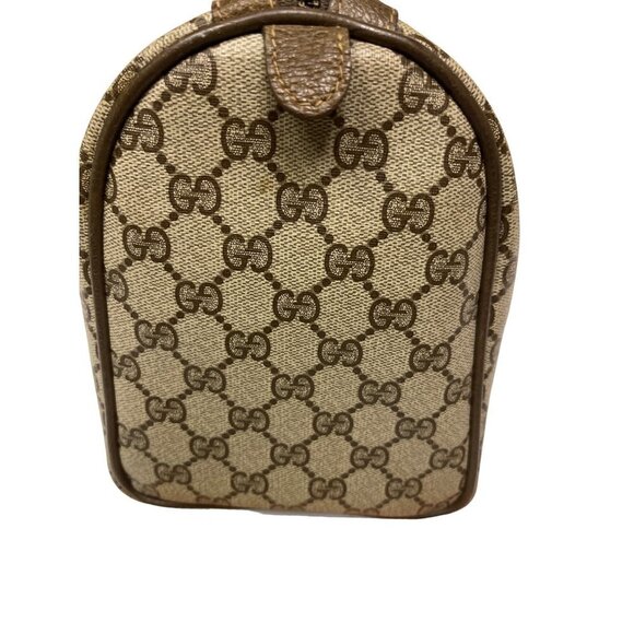 Vintage Gucci GG Supreme Boston Bag Sherry Line Handbag Logo PVC Leather - Picture 16 of 16